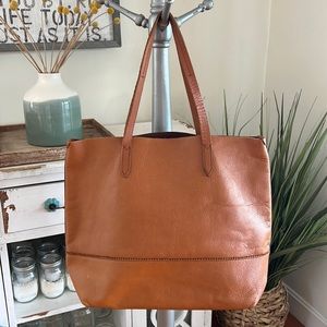 J crew leather tote